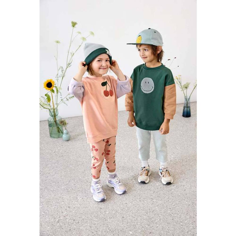 Lässig Kids Sweater GOTS - Smile Dark Green