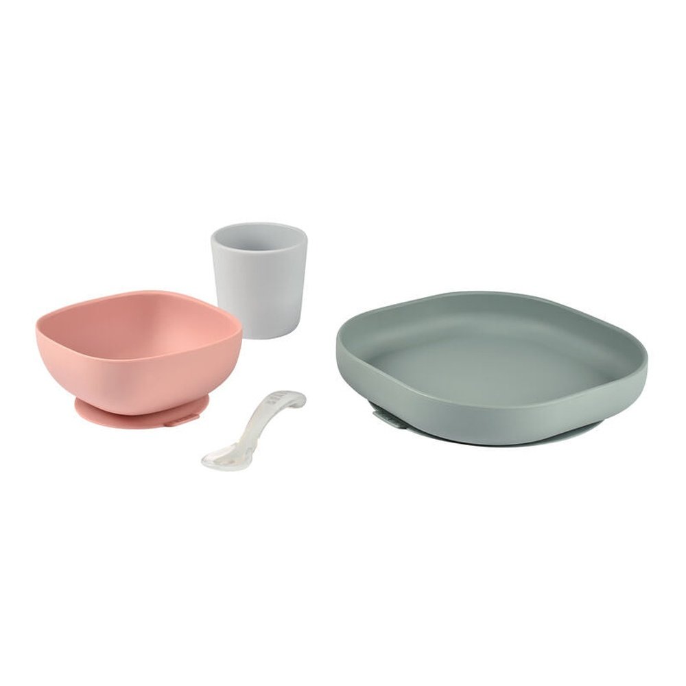 SILICONEN MAALTIJDKOFFER 4STUKS MINERAL-GROEN-TERRACOTTA