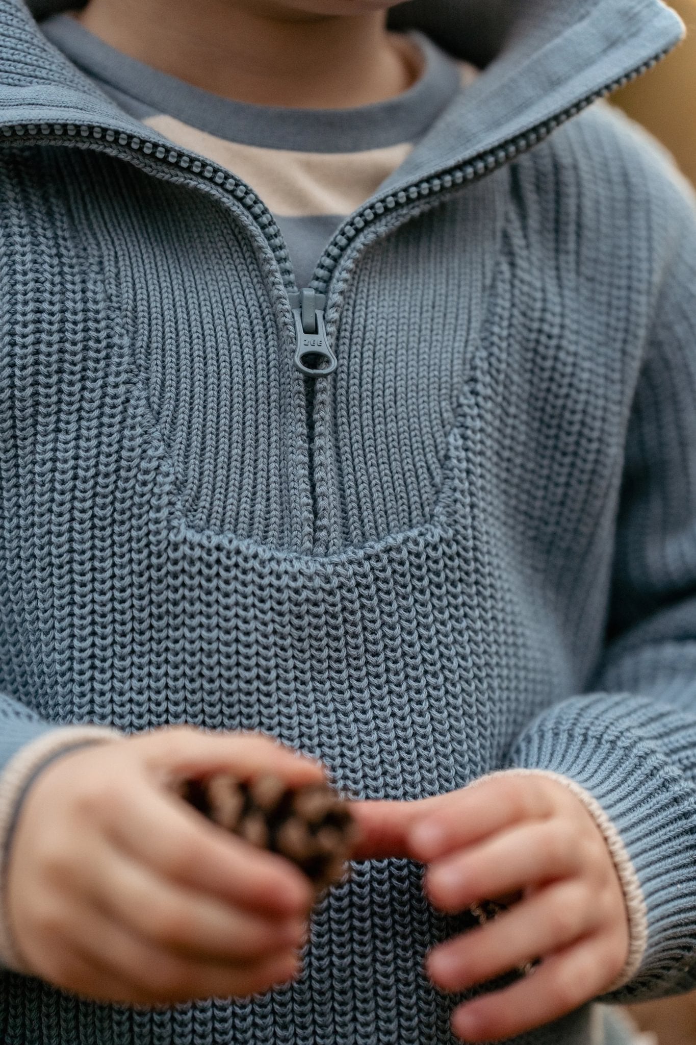 Little Dutch Gebreide Trui - Stone Blue