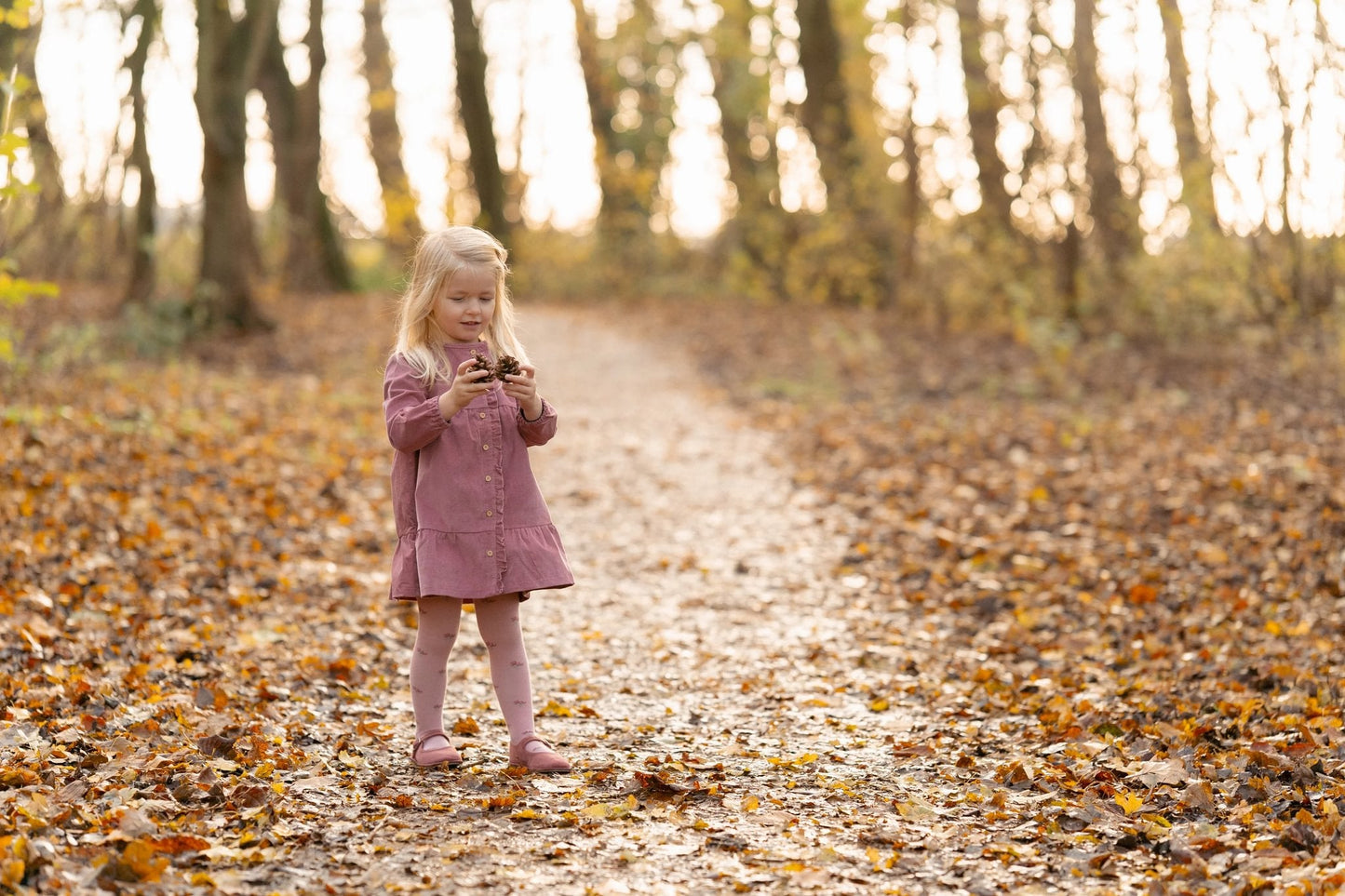 Little Dutch Corduroy Jurk Lange Mouwen - Rouge