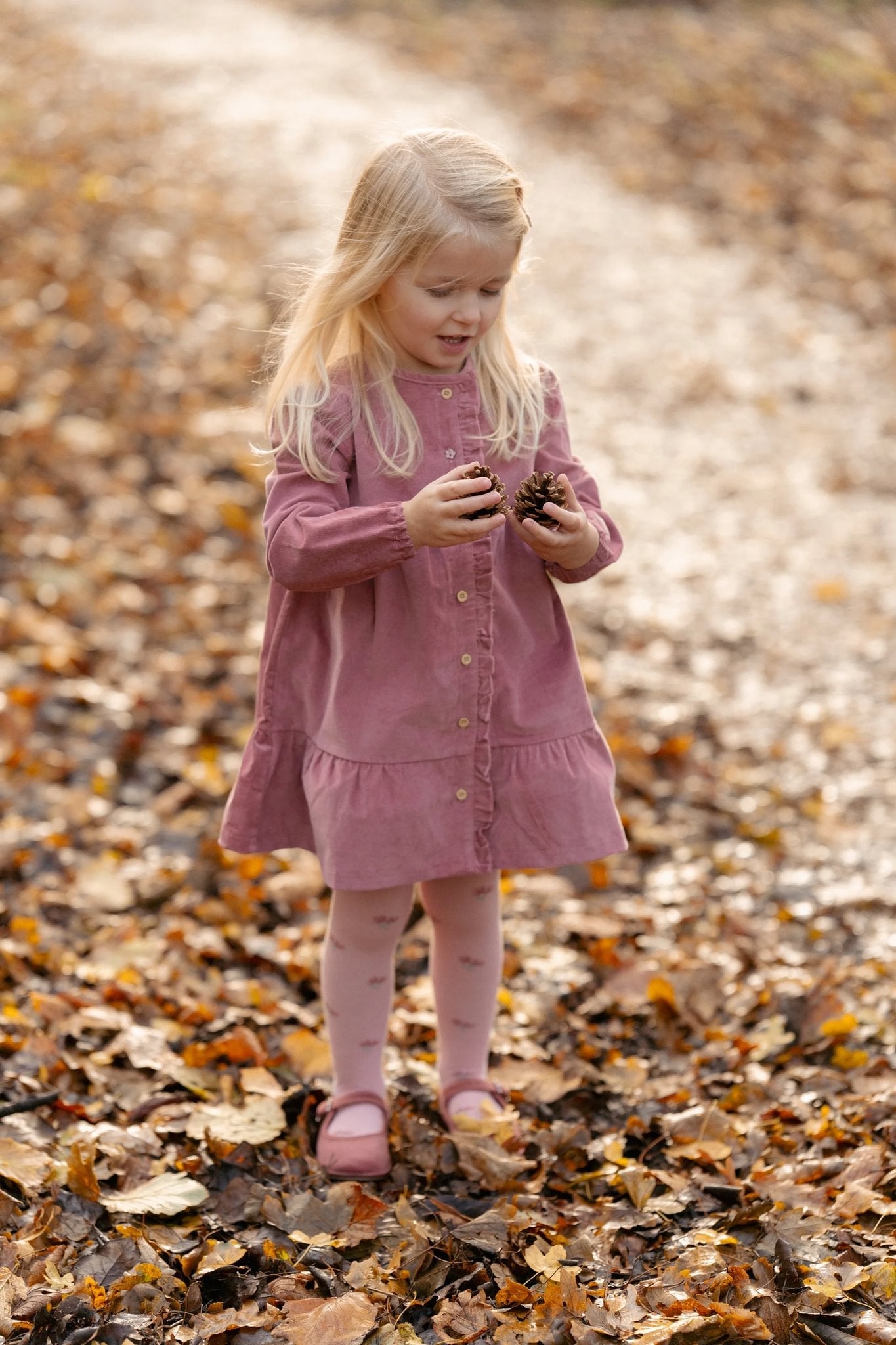 Little Dutch Corduroy Jurk Lange Mouwen - Rouge
