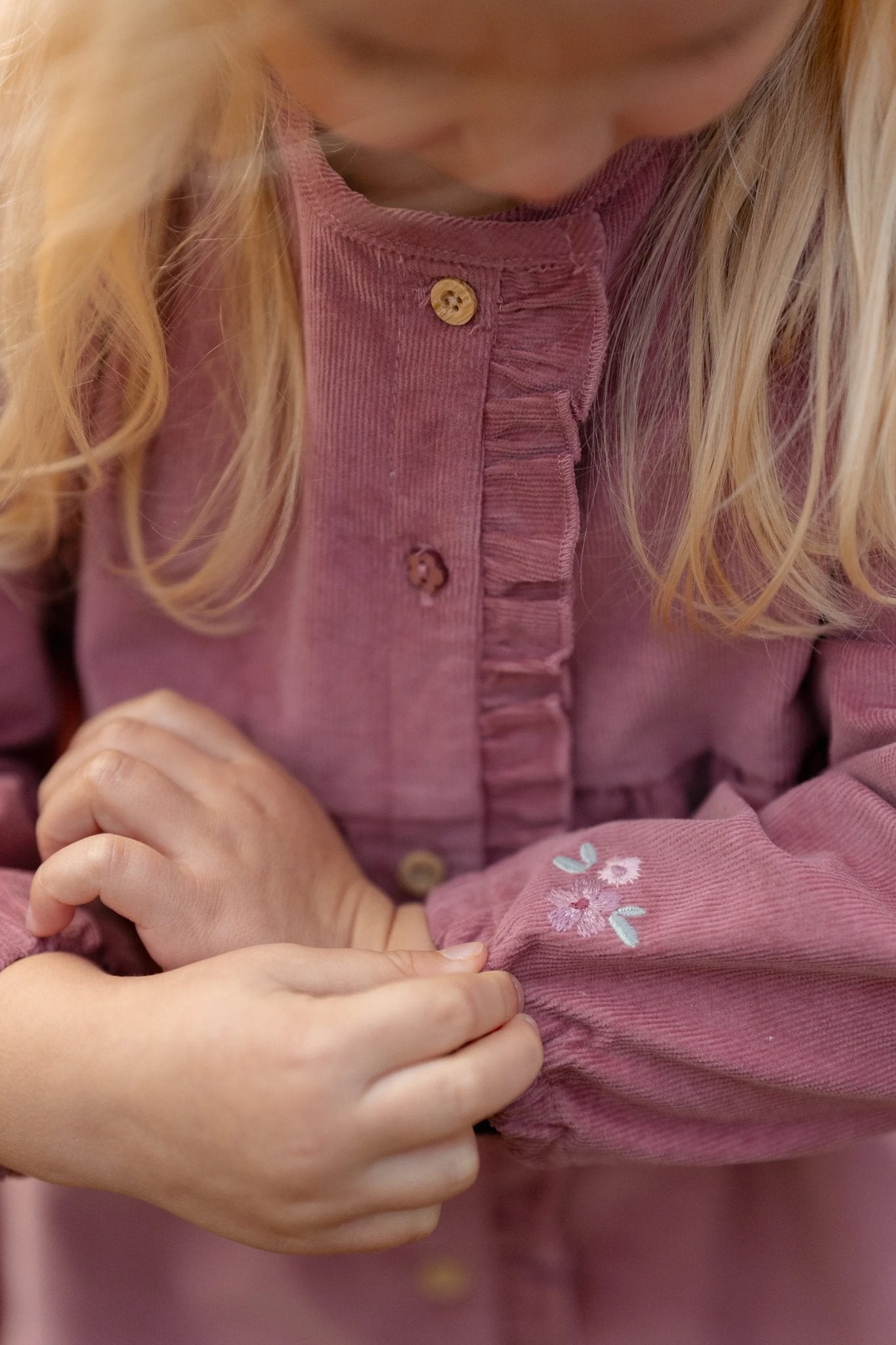 Little Dutch Corduroy Jurk Lange Mouwen - Rouge