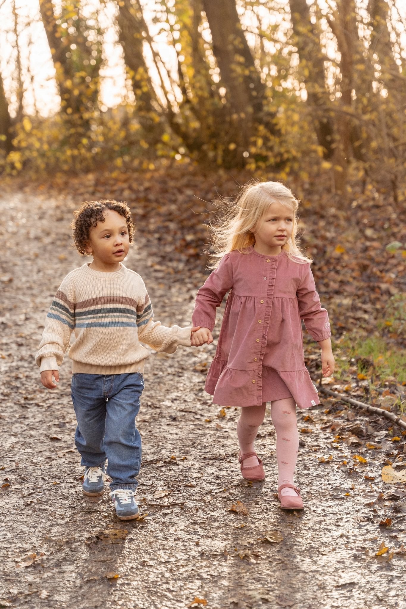 Little Dutch Corduroy Jurk Lange Mouwen - Rouge
