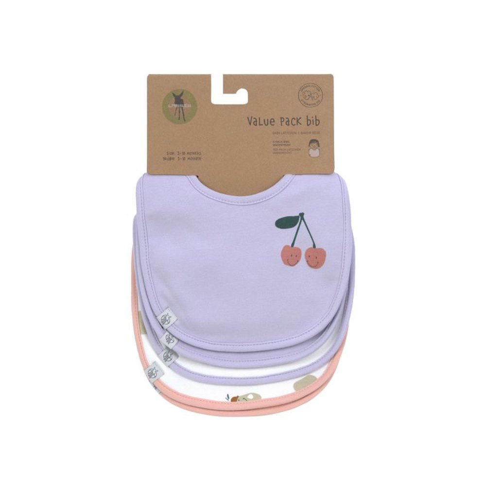 Lässig Set Van 5 Slabbetjes - Happy Fruits Cherry
