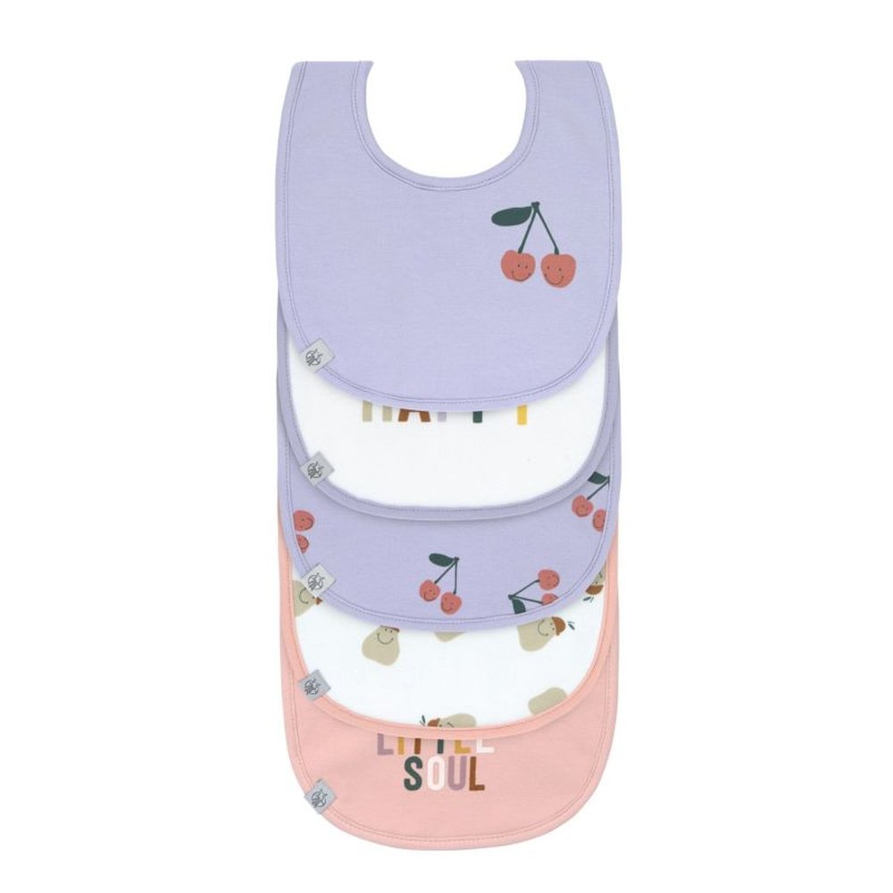 Lässig Set Van 5 Slabbetjes - Happy Fruits Cherry