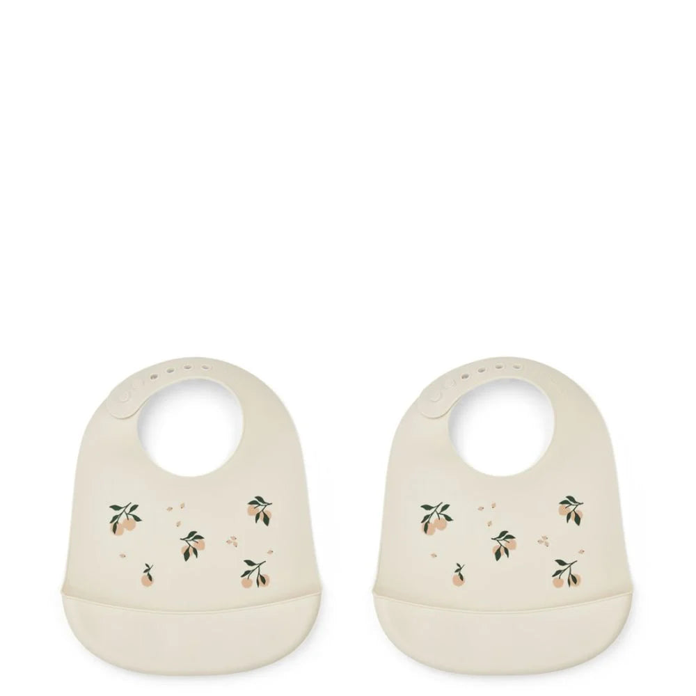 Liewood Siliconen Slabbetje 2pcs - Peach/Sea Shell