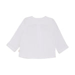 Minymo T-shirt Lange Mouwen Van Muslin - Wit