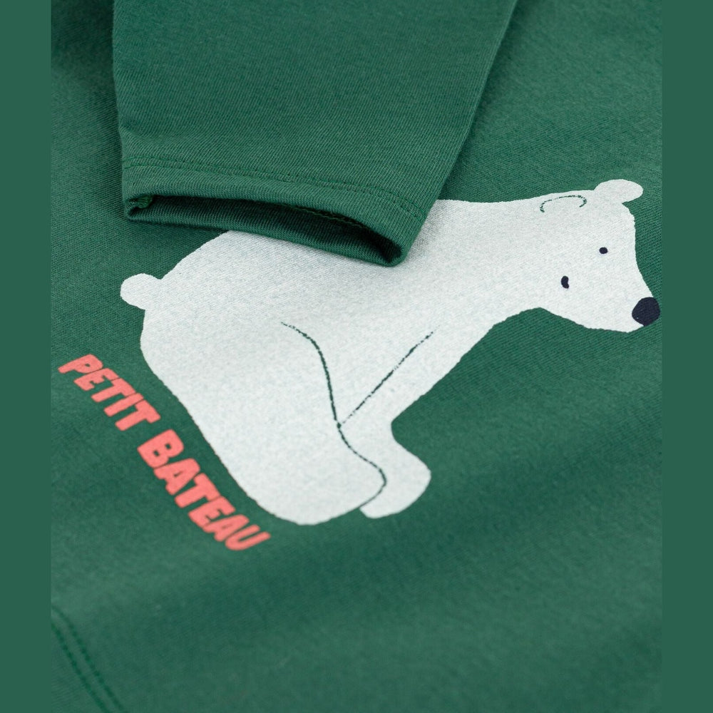 Petit Bateau T-shirt Van Katoen Lange Mouwen - Groen
