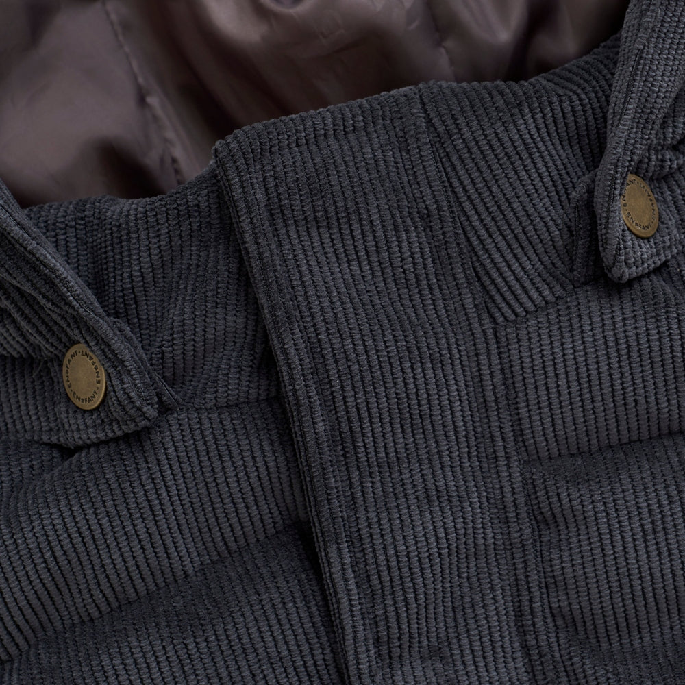 En Fant En Fant Waterdichte Gewatteerde Winterjas - Corduroy/Blauw