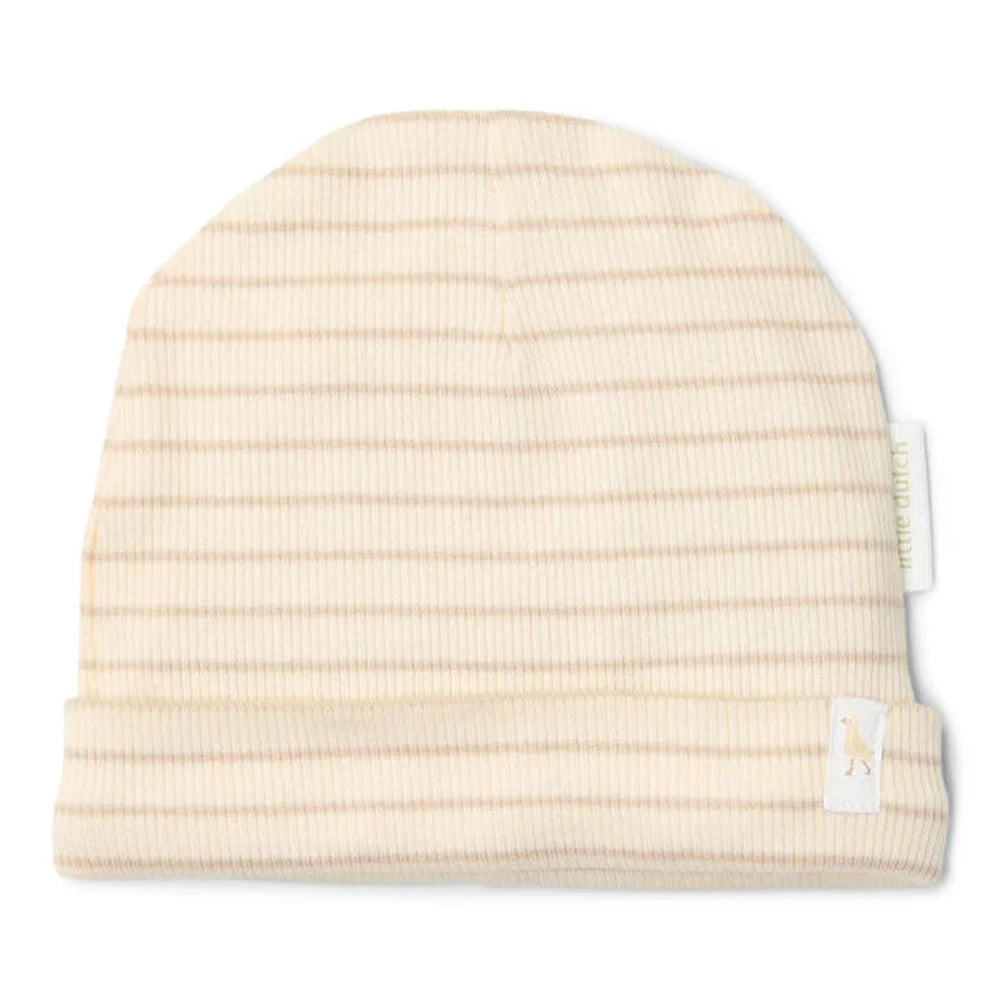 Little Dutch Babymutsje Beige - Gestreept