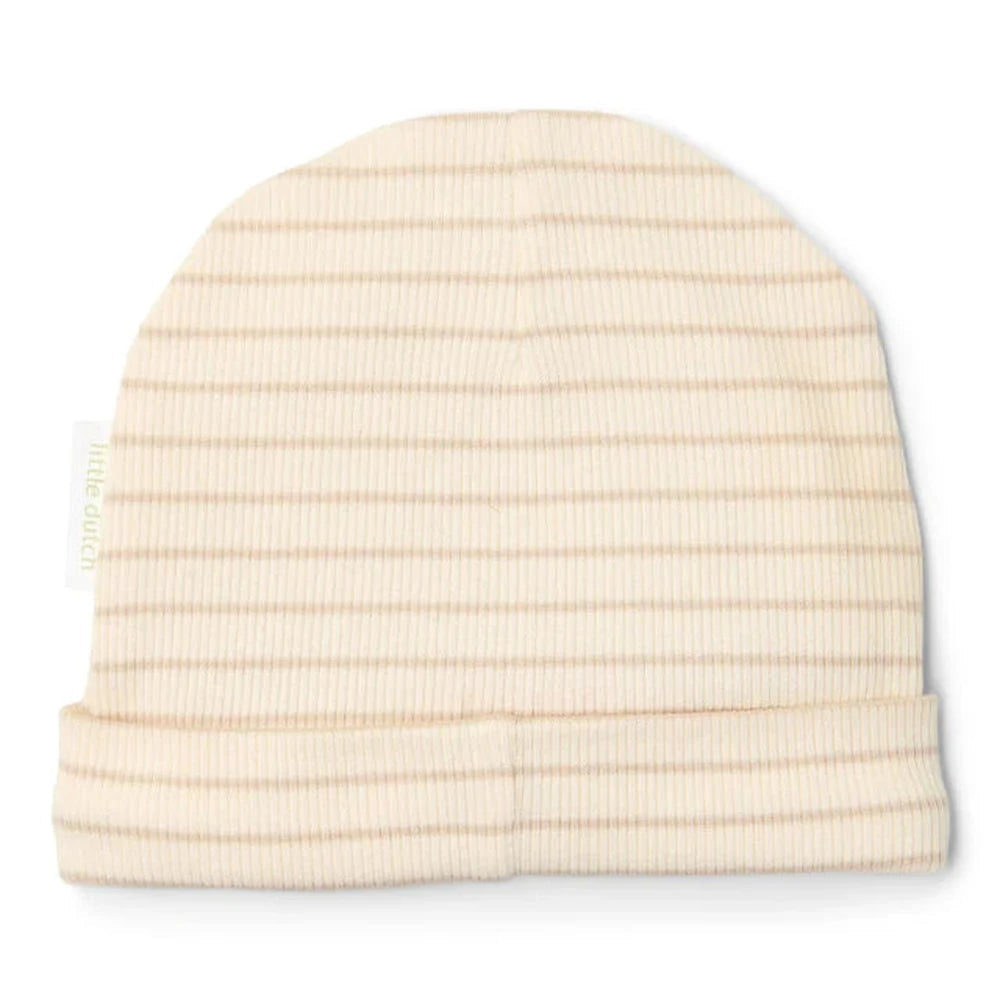 Little Dutch Babymutsje Beige - Gestreept