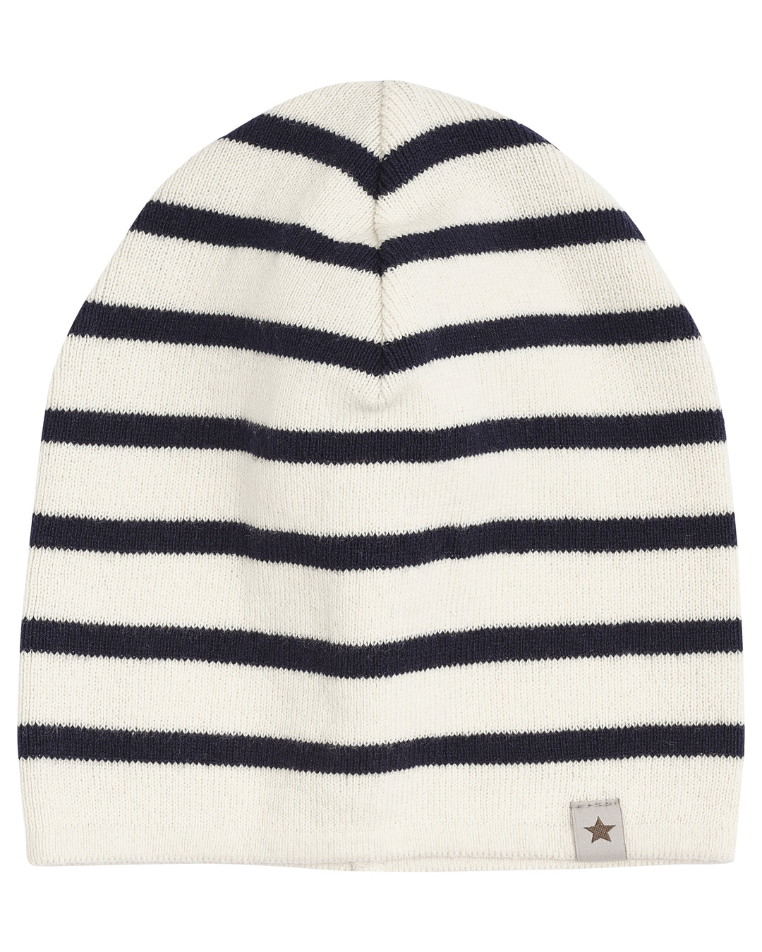 Huttelihut Gestreepte Gebreide Beanie – Dark Navy