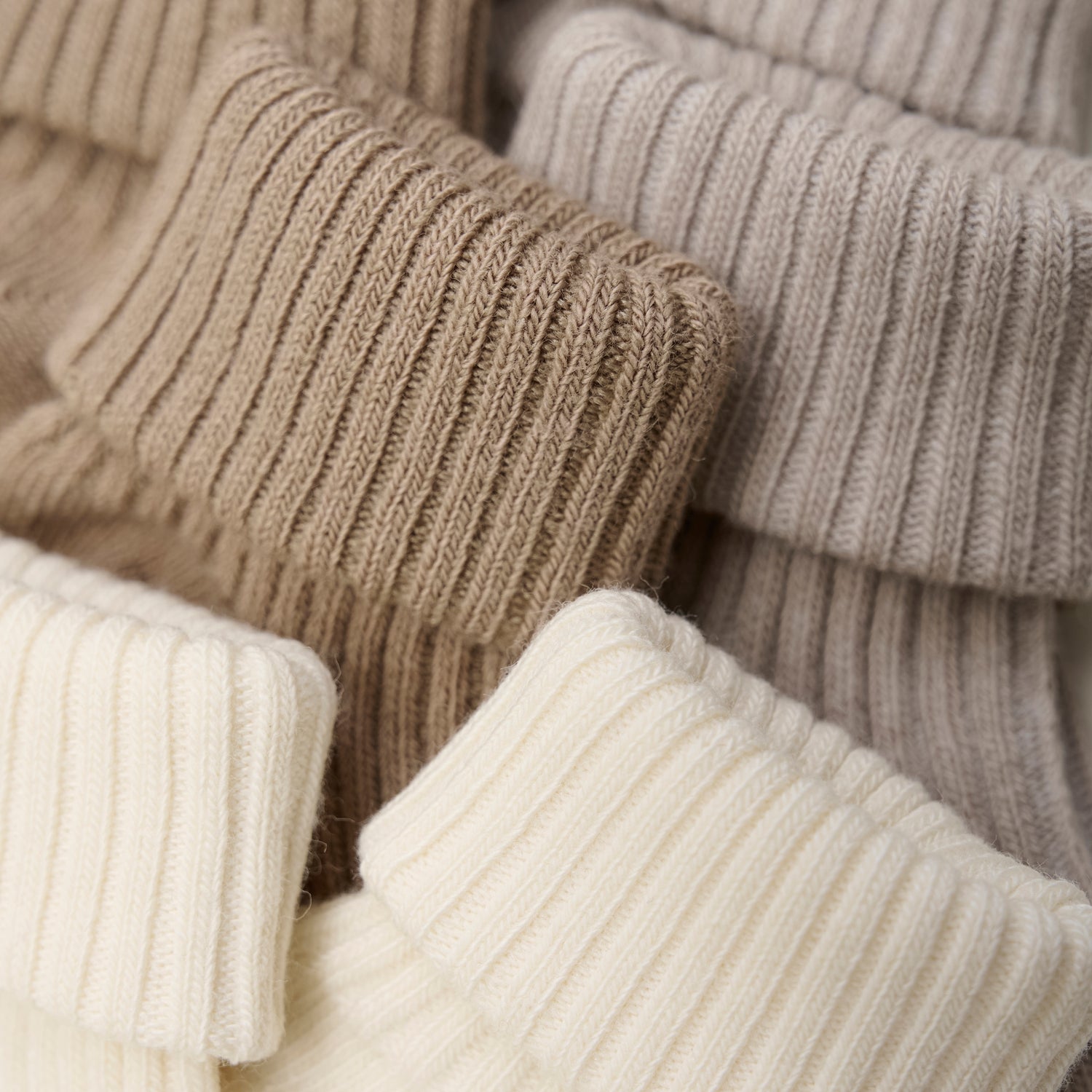 Minymo Babysokken Rib 3-pack Light Taupe