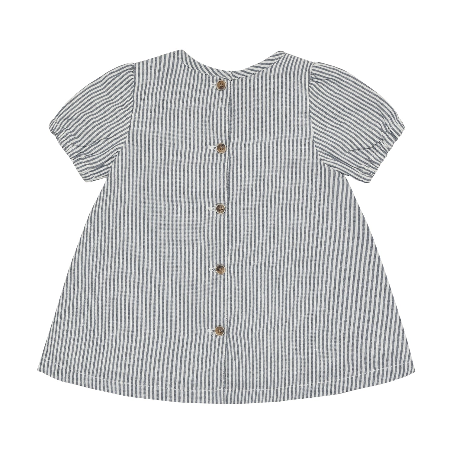 Huttelihut Gestreepte Jurk met Korte Mouwen – Luchtig & Zomers – Dark Navy