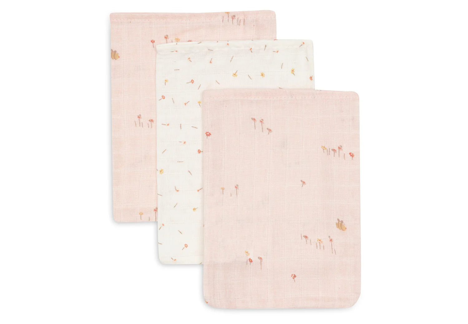 Jollein Hydrofiel Washandje 15x20cm -Pretty Picnic 3st.