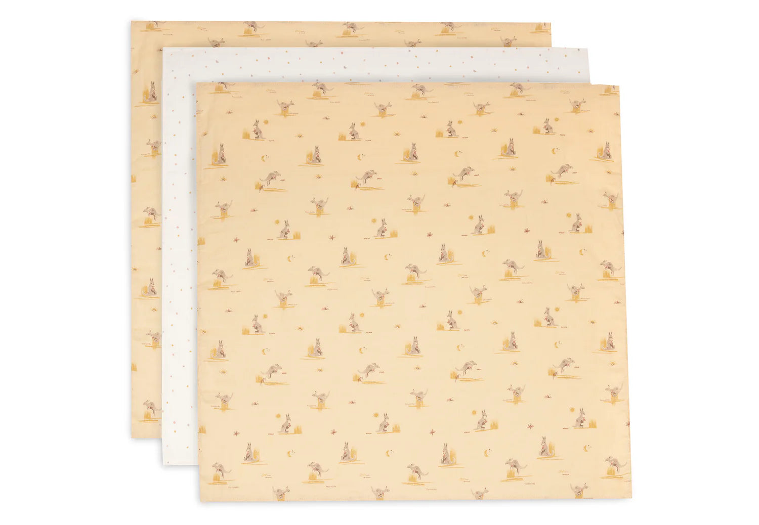 Jollein Hydrofiele Doek Small 70x70cm - Kangaroots 3st.