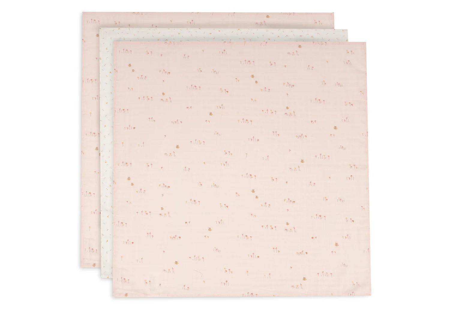 Jollein Hydrofiele Doek Small 70x70cm - Pretty Picnic 3st.