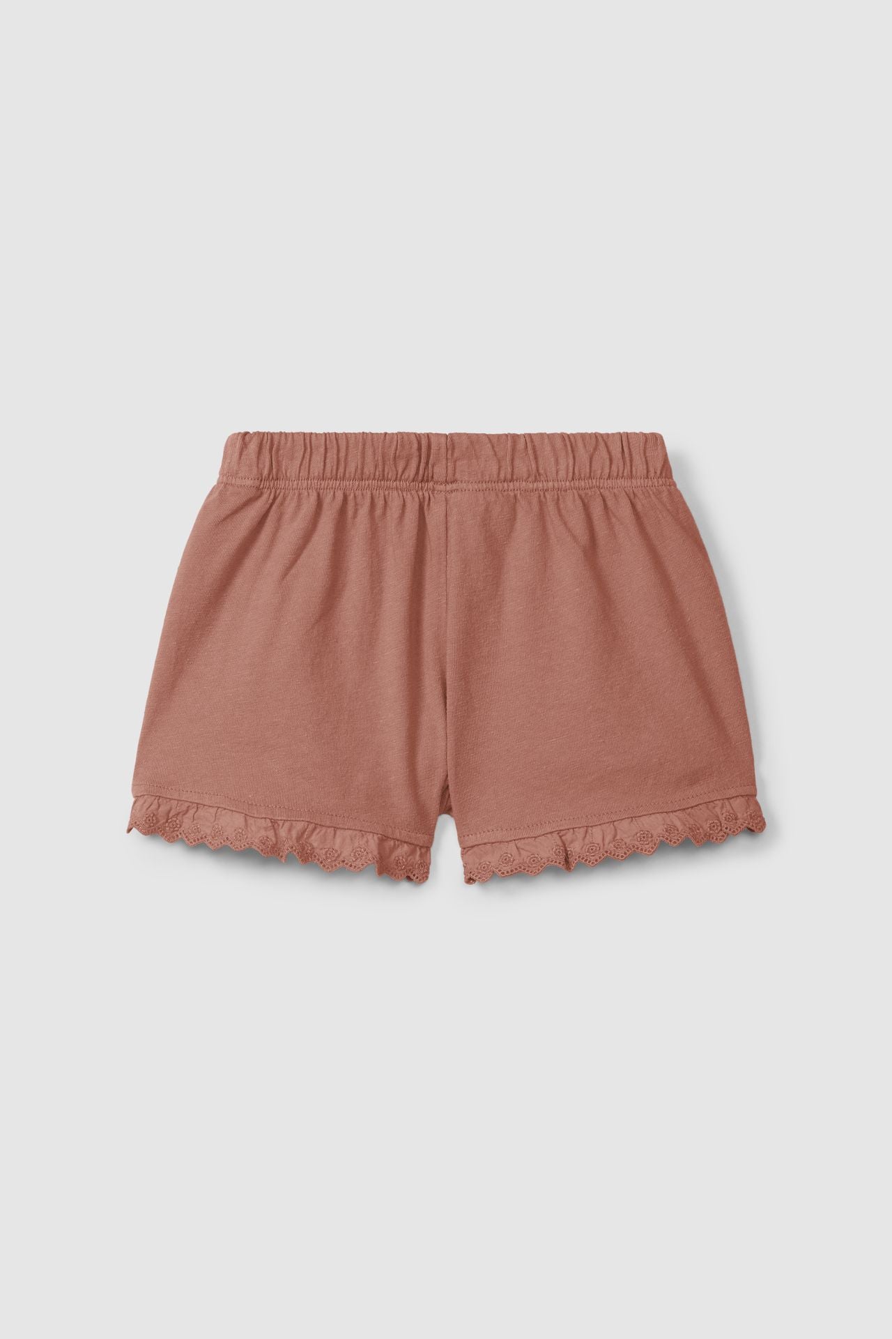Snug Shorts Terracotta Met Ruffles