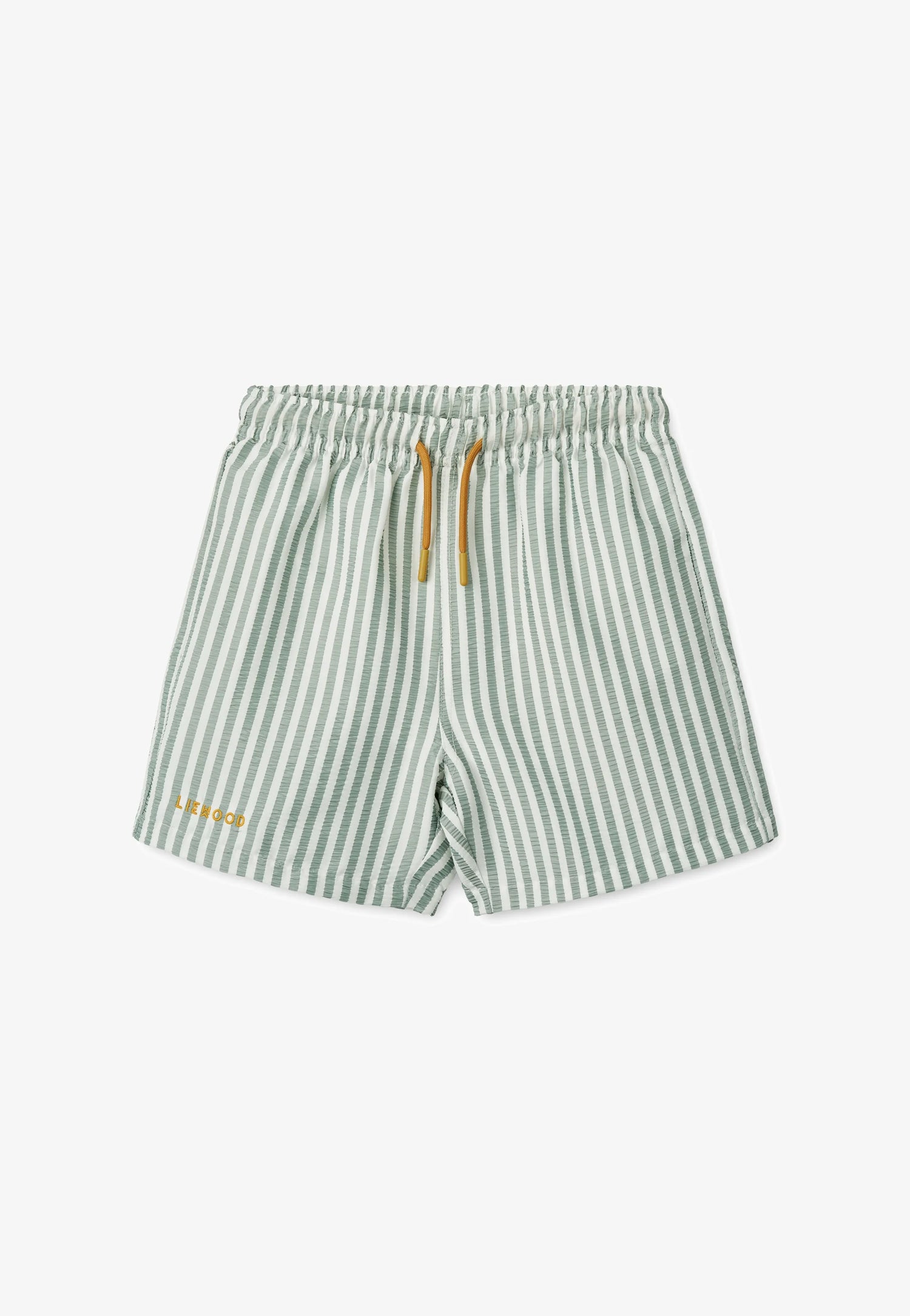 Liewood Duke Gestreepte Boardshort / Zwemshort Voor Kinderen - Stripe Peppermint / Crisp White
