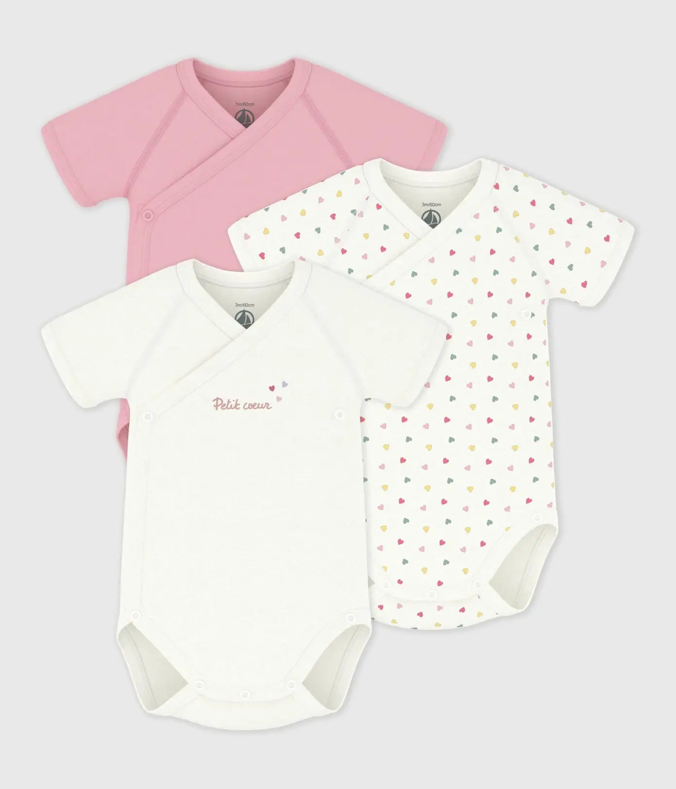 Petit Bateau | van katoenen babyrompertjes met print en korte mouwen
