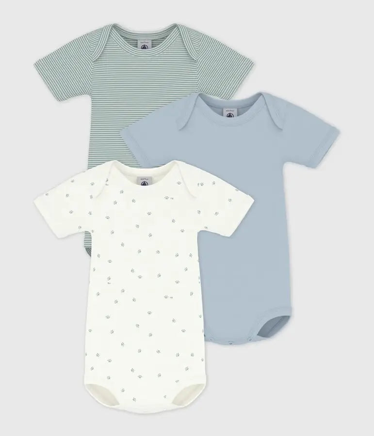 Petit Bateau | Setje van katoenen body's met korte mouwen en print