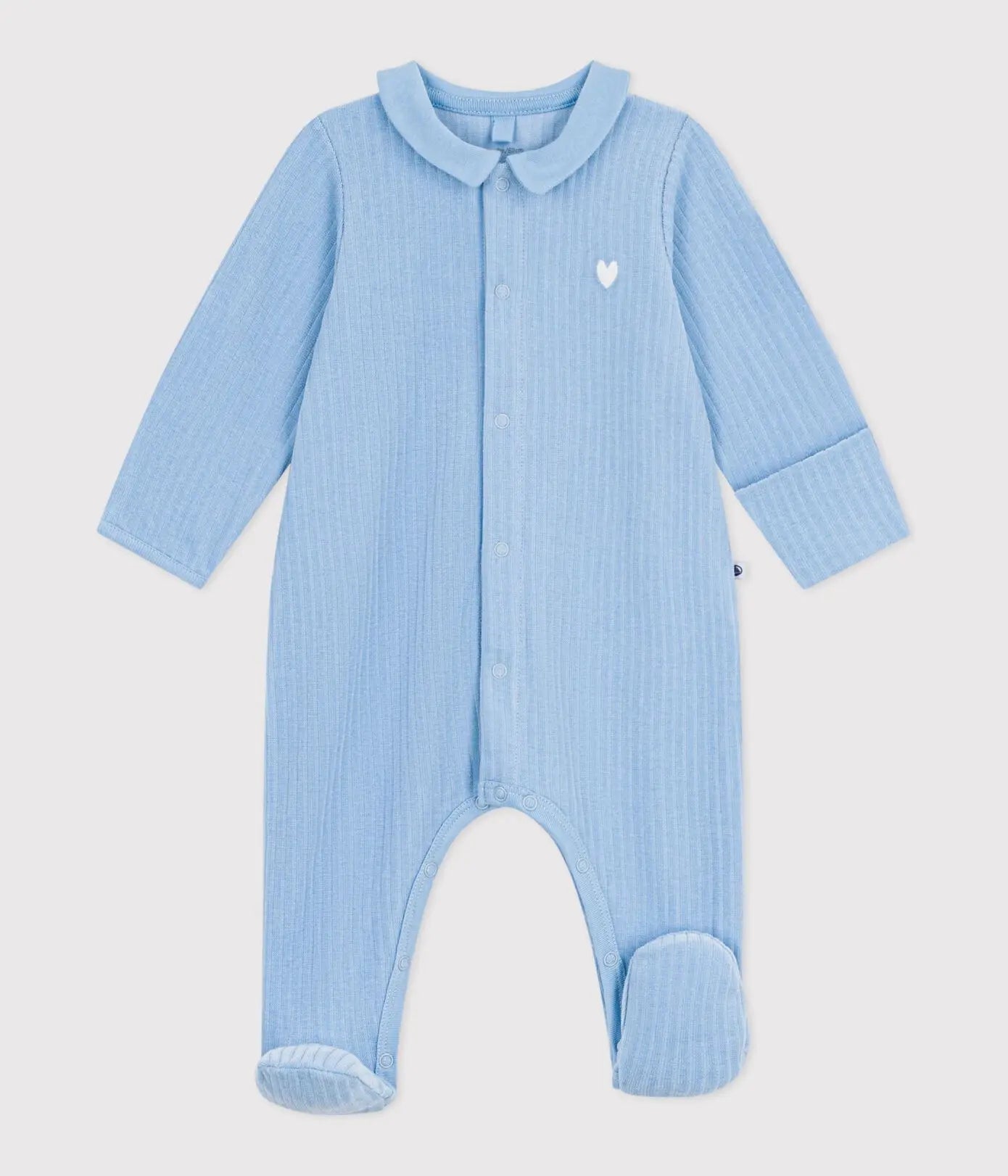 Petit Bateau | Fluwelen babypyjama met hartje