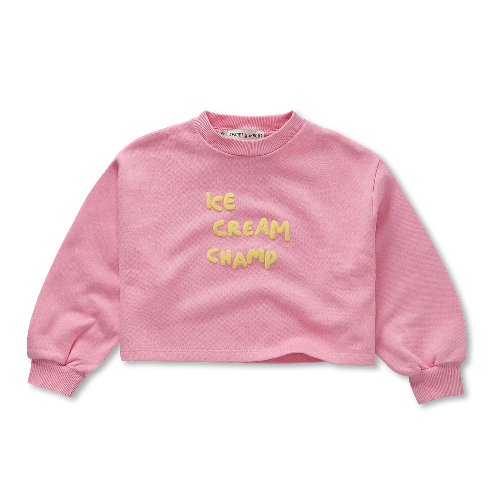Sproet & Sprout Boxy Batman Mouw Ice Cream Champ Pink