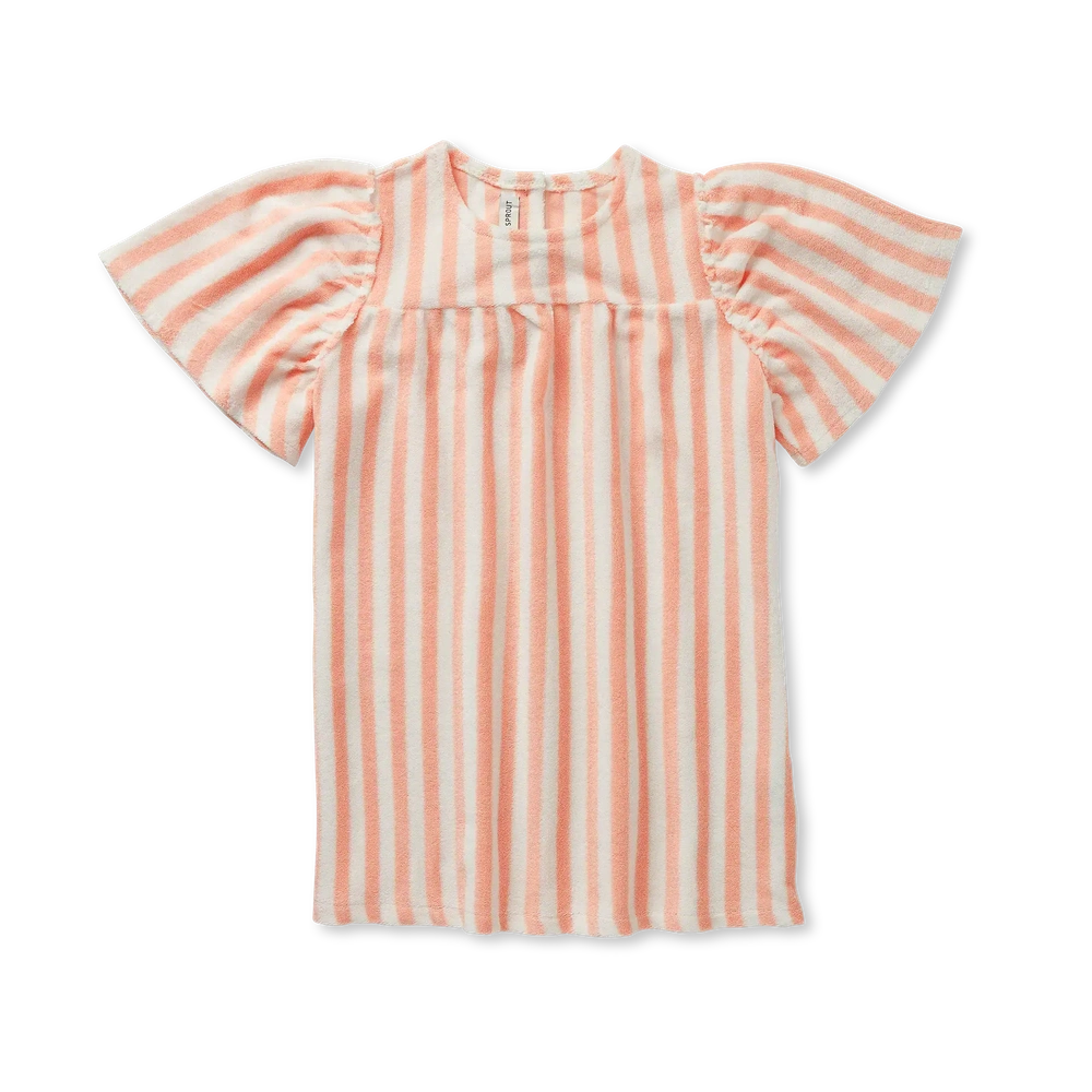 Sproet & Sprout Poppy Jurk Strepen Blush Pink