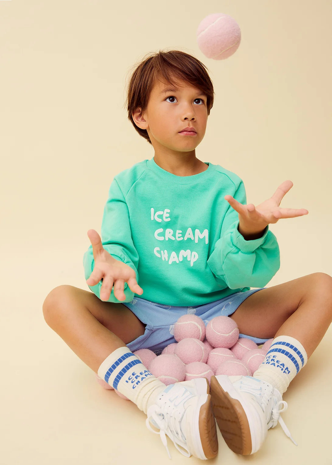 Sproet & Sprout Raglan Sweatshirt Ice Cream Champ Jade Green