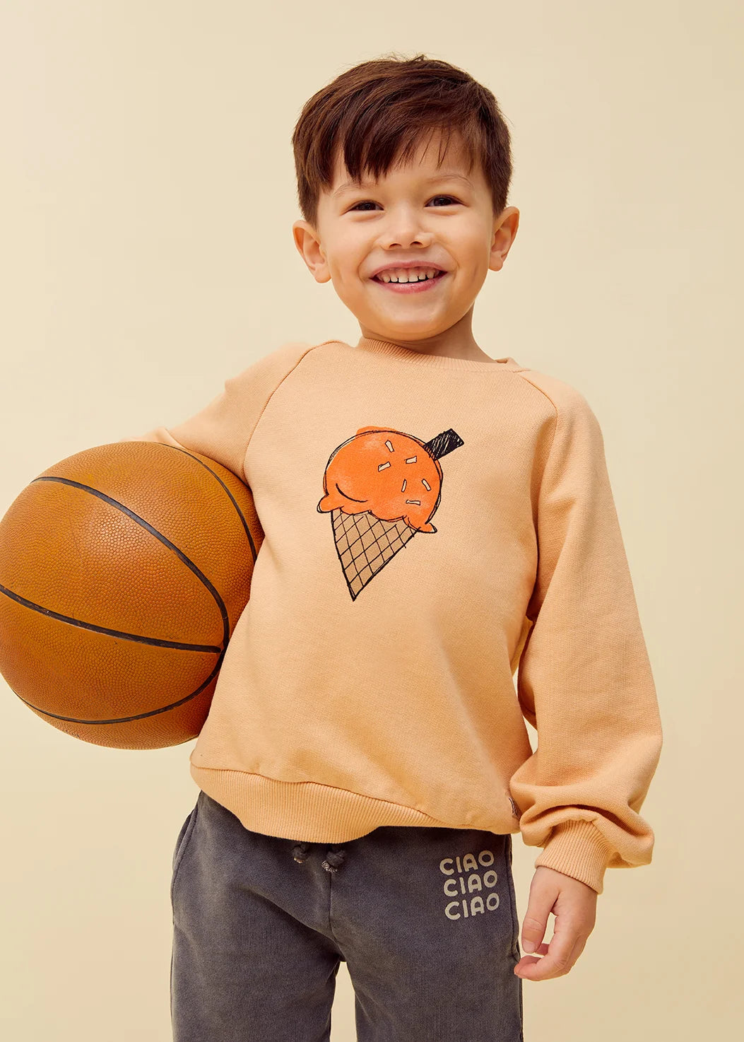 Sproet & Sprout Raglan Sweatshirt Ice Cream Sand
