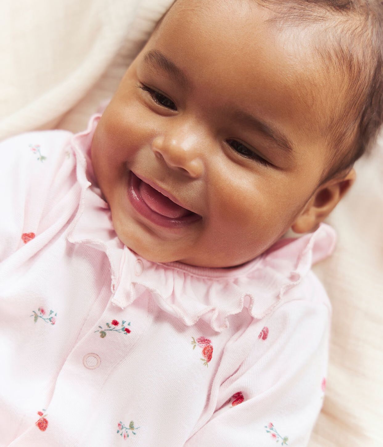 Petit Bateau | Katoenen babypyjama met bloemenprint