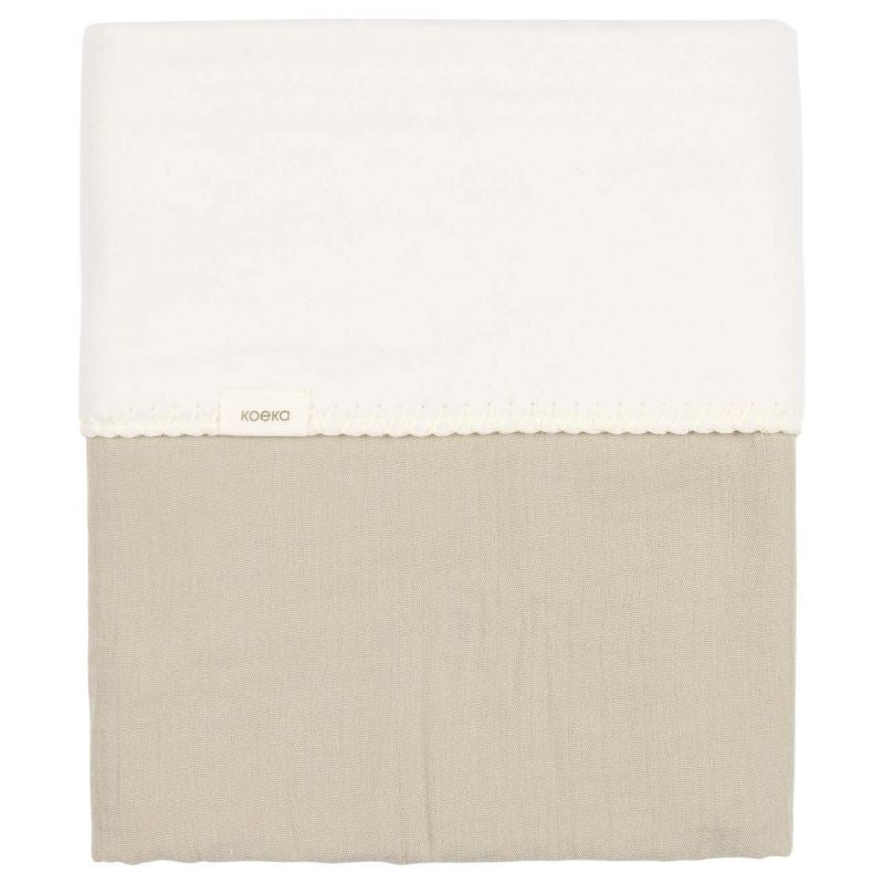 Koeka Wiegdeken Cotton Fleece Faro 75x100 - sage