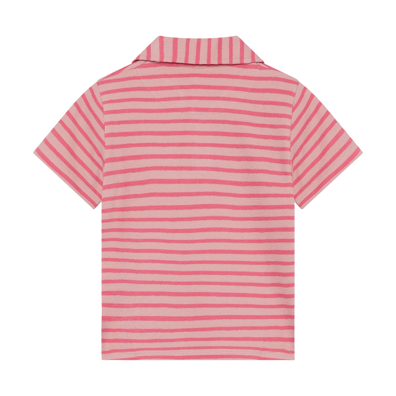 Minymo Polo T-shirt Korte Mouw - Gestreept Rosy Tough