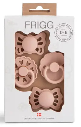 Frigg Baby’s Eerste Fopspeentjes Pakket Van 4 Floral Heart (0-6 maanden) - Blush