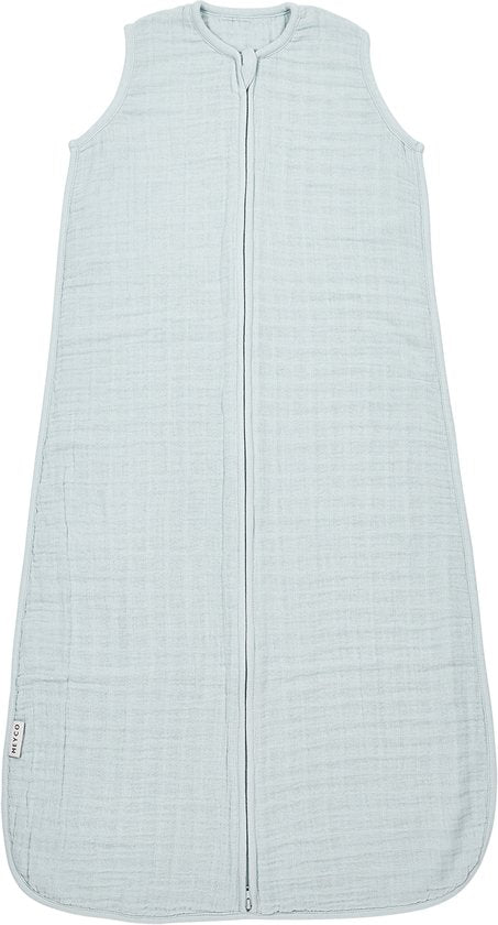 Meyco Baby Uni baby zomerslaapzak - pre-washed hydrofiel - grey blue - 0.5 TOG