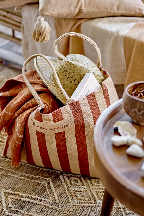 Bloomingville Bergamo Shoppingtas in Jute - Bruin