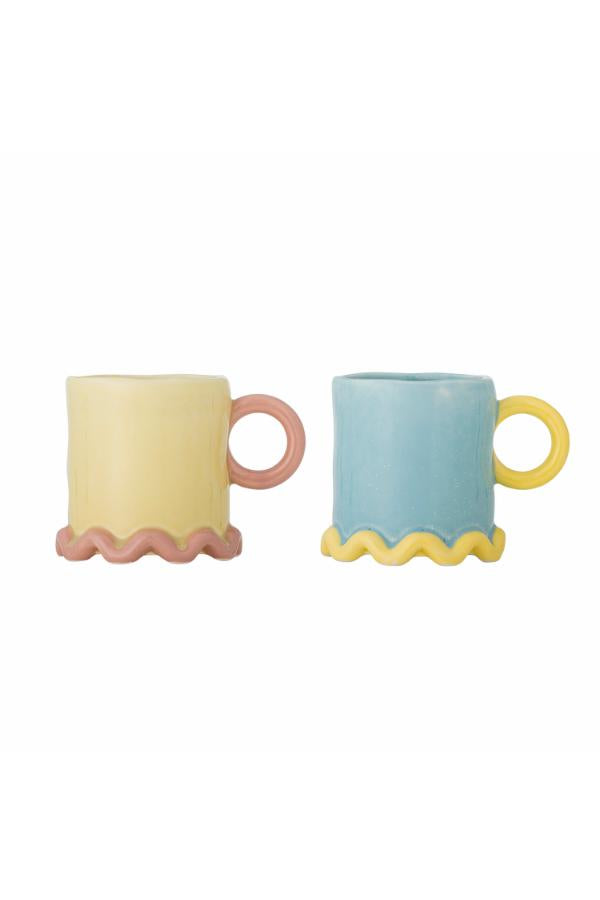 Bloomingville Polly Mok in aardewerk - Multicolor (set van 2)