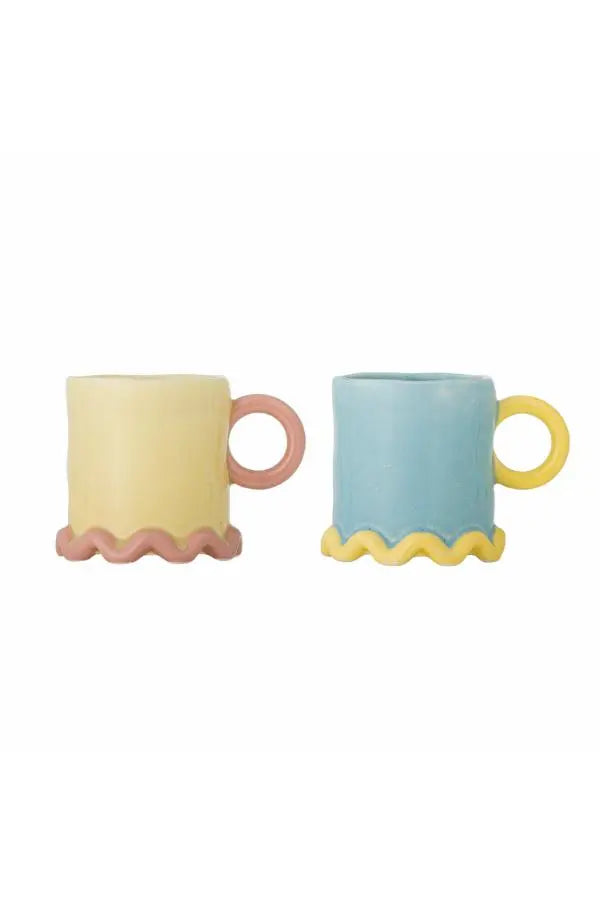 Bloomingville Polly Mok in aardewerk - Multicolor (set van 2)