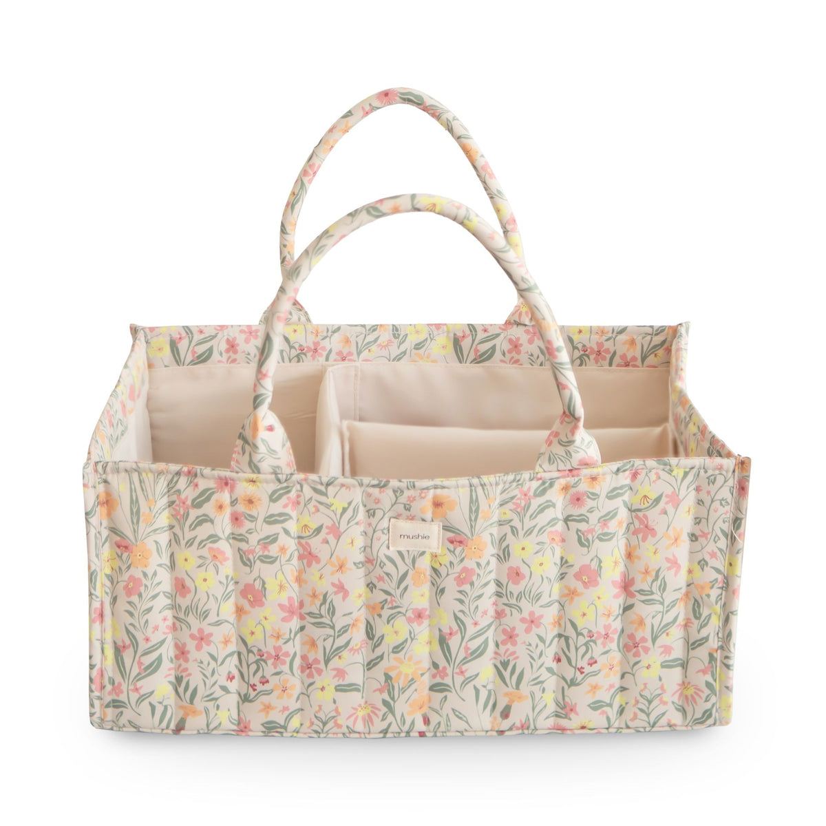 Mushie Diaper Caddy/Organiser Pastel Blooms