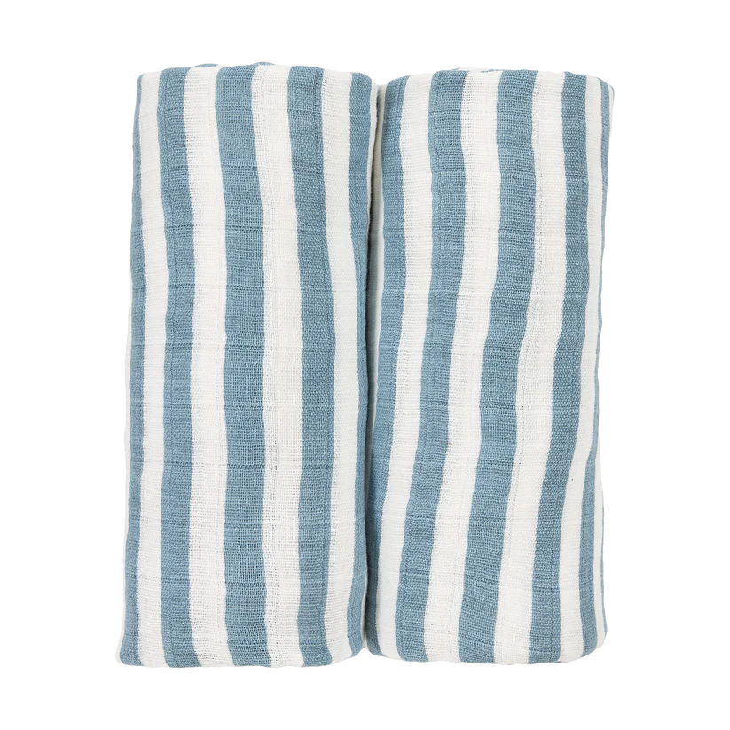 Meyco Hydrofiele Doeken Pre-washed - Stripe Jeans Blue