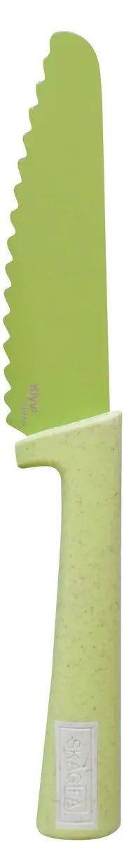 SKÅGFÄ Klyv - Montessori Kindermes - Blue Cornflower - blauw - kinderbestek Lime