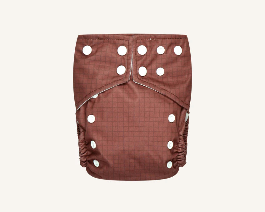 Bumbuns Easy Herbruikbare Luier met drukknopen - Tiles Chesnut