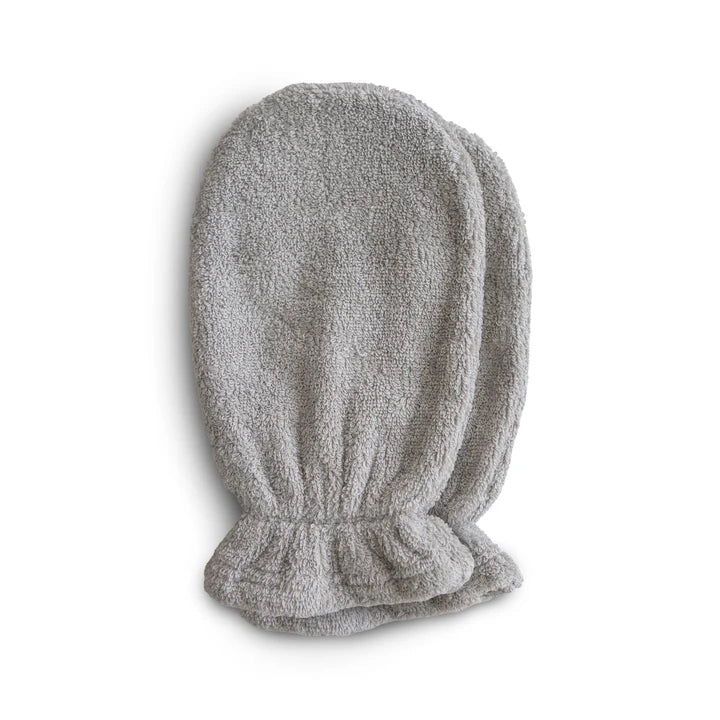 Mushie Organic Cotton Washandjes 2 stuks - Grijs