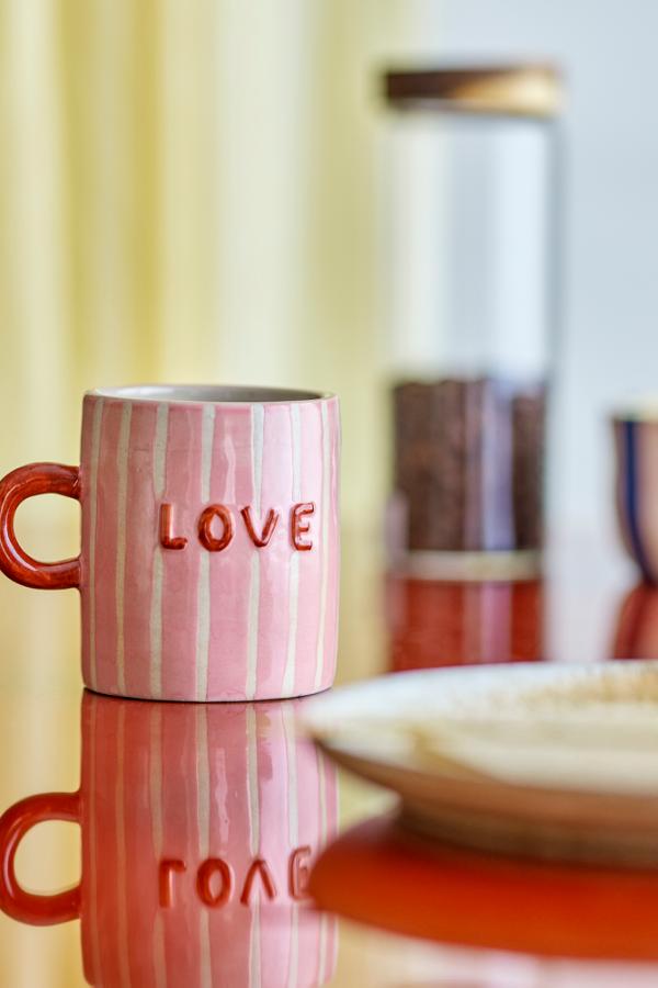Bloomingville Cherish Mok in Aardewerk - Roze