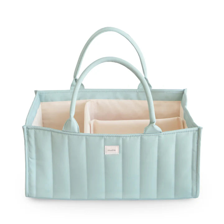 Mushie Diaper Caddy/Organiser - Roman Green
