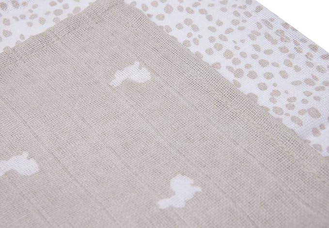 Jollein Hydrofiel Washandje 15x20cm 2-pack - Dotted & Rabbit