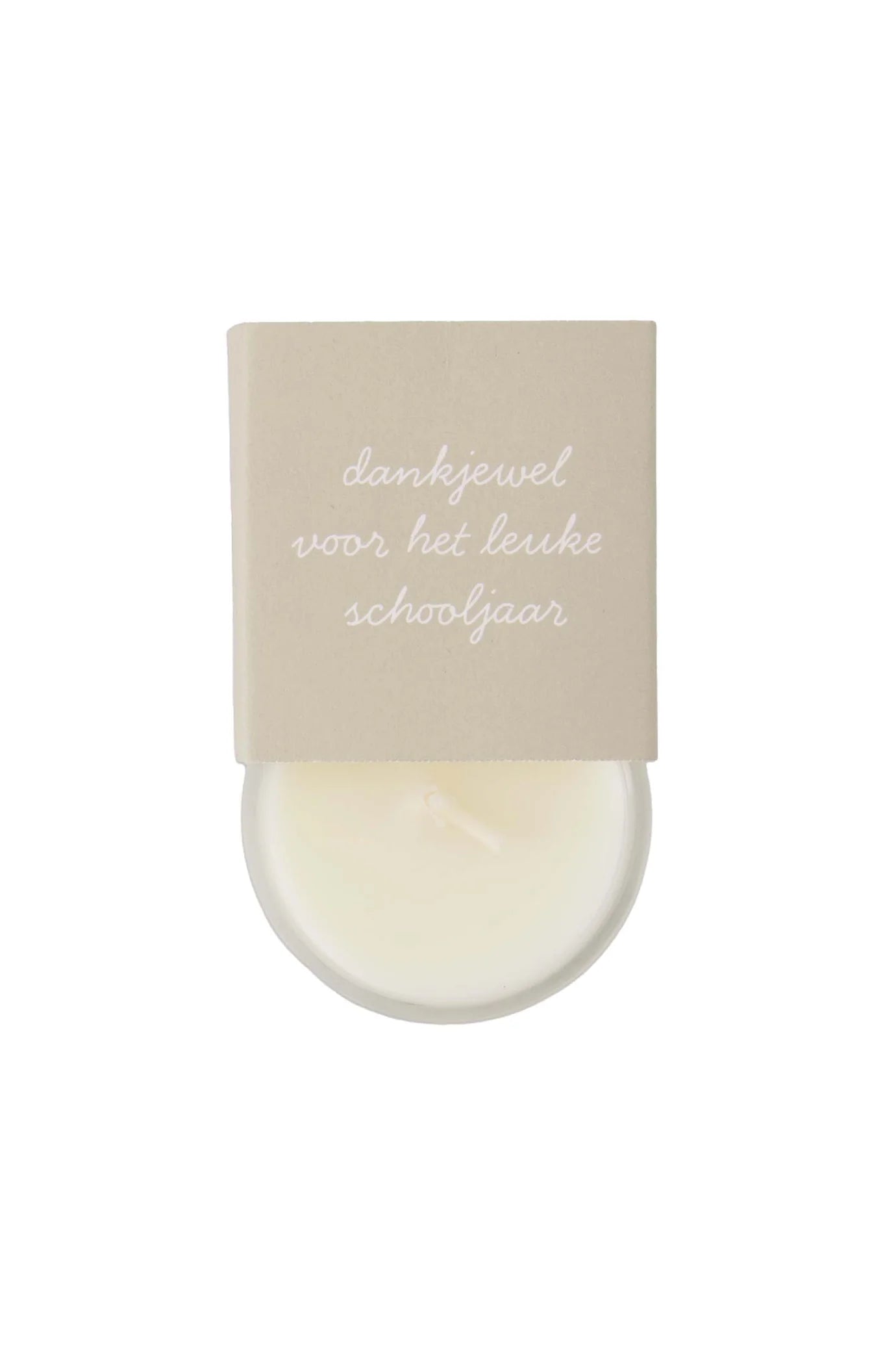 Zusss Geurkaarsje In Wikkel Schooljaar - Wit/Lichtgroen