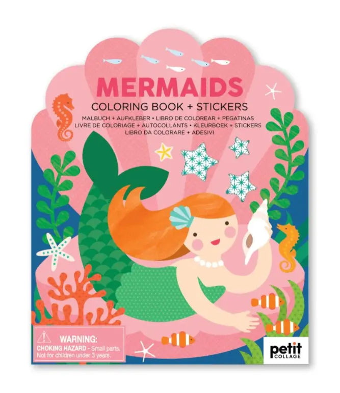 Petit Collage Kleurboek Met Stickers - Mermaids