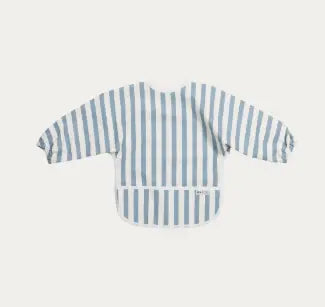 Meyco Mouwslab - Fat Stripe Jeans Blue