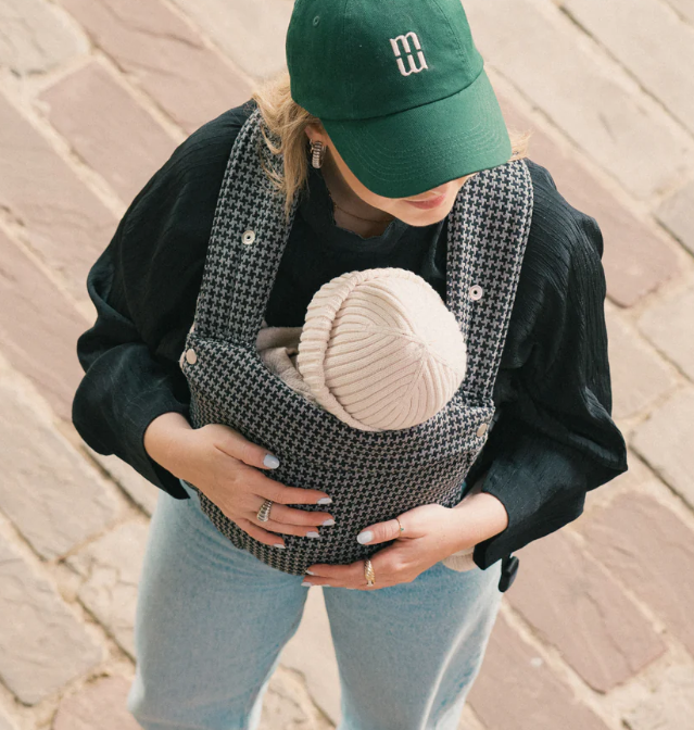 Monkose Draagzak - Heiwa Carrier - Monochrome Houndstooth
